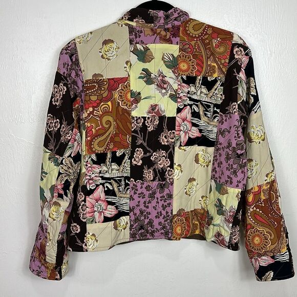 Casual Studio Vintage Patchwork Floral Print Button Up Jacket Size M - Picture 4 of 8